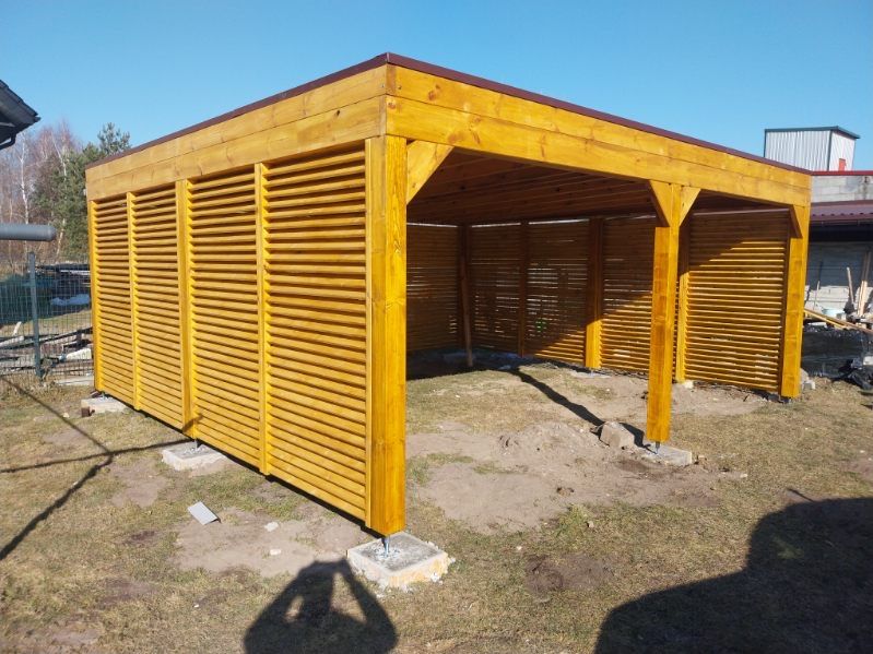 Wiata Garażowa Drewniana