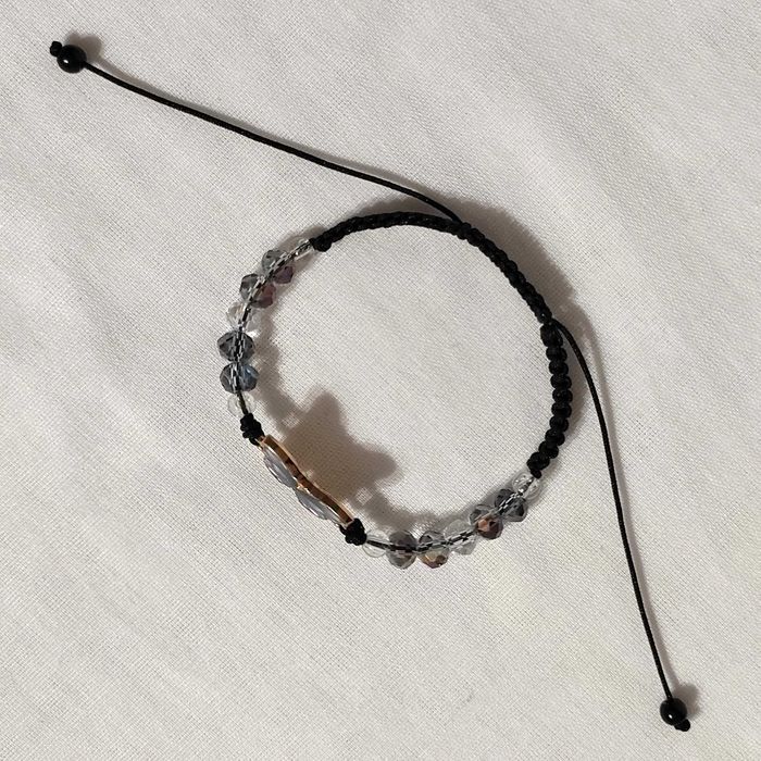 B314 Bransoletka Motyl makrama pleciona Handmade Rękodzieło