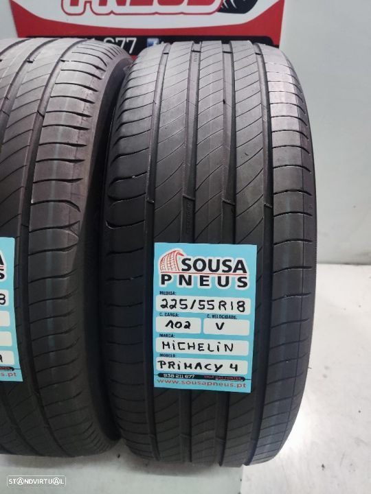 2 pneus semi novos 225-55R18 michelin - oferta dos portes