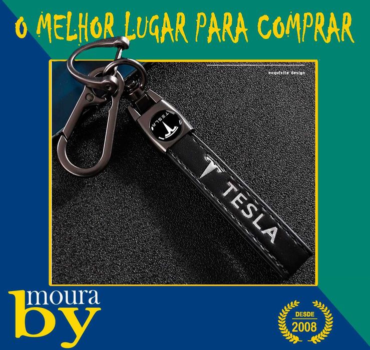 Porta chaves Tesla em varios acabamentos