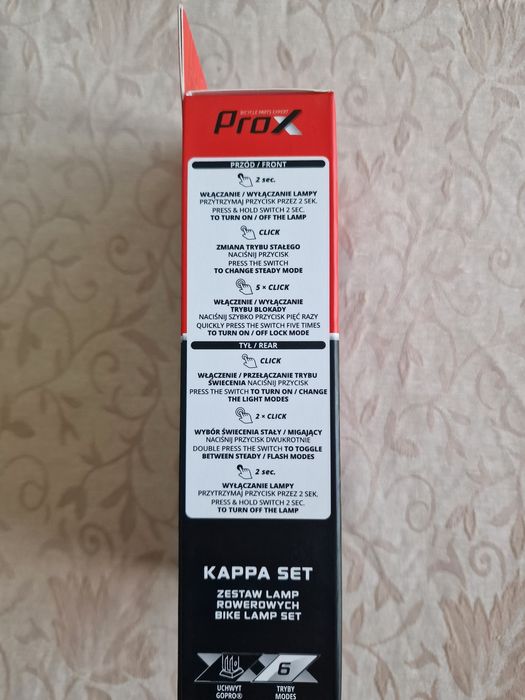 Oświetlenie rowerowe PROX Kappa set