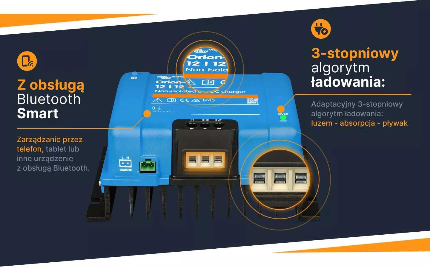 Ładowarka DC-DC nieizolowana Orion-Tr Smart 12/12-30A Victron