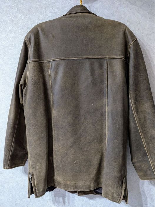 Куртка чоловіча шкіряна зимова, розмір XL.