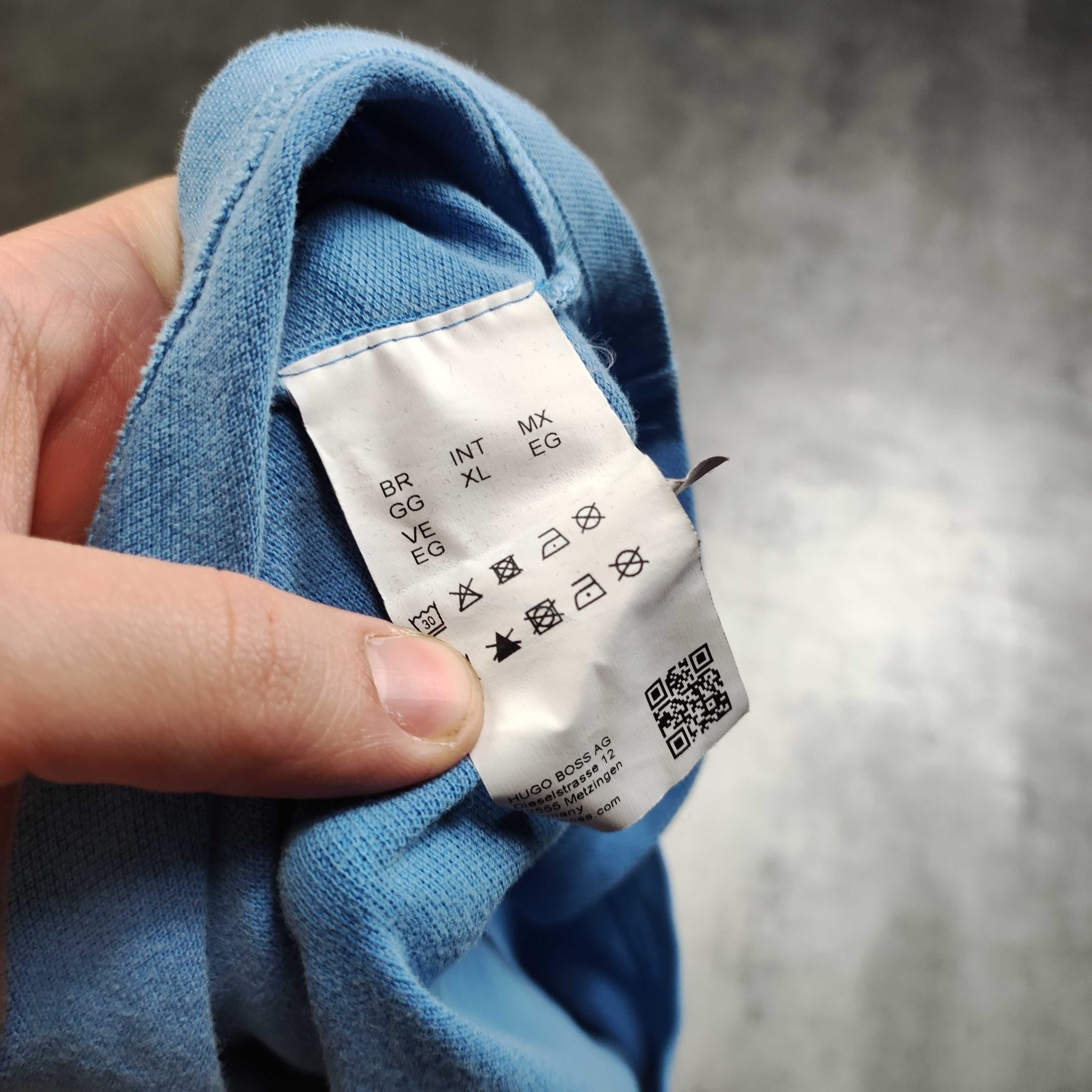 MĘSKA Koszulka Elegancka Hugo Boss Orange Haft Logo Polo Bawełna