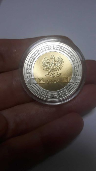 Серебряная монета 10 злотых 2004 Польша - XXVIII Олимпийские игры