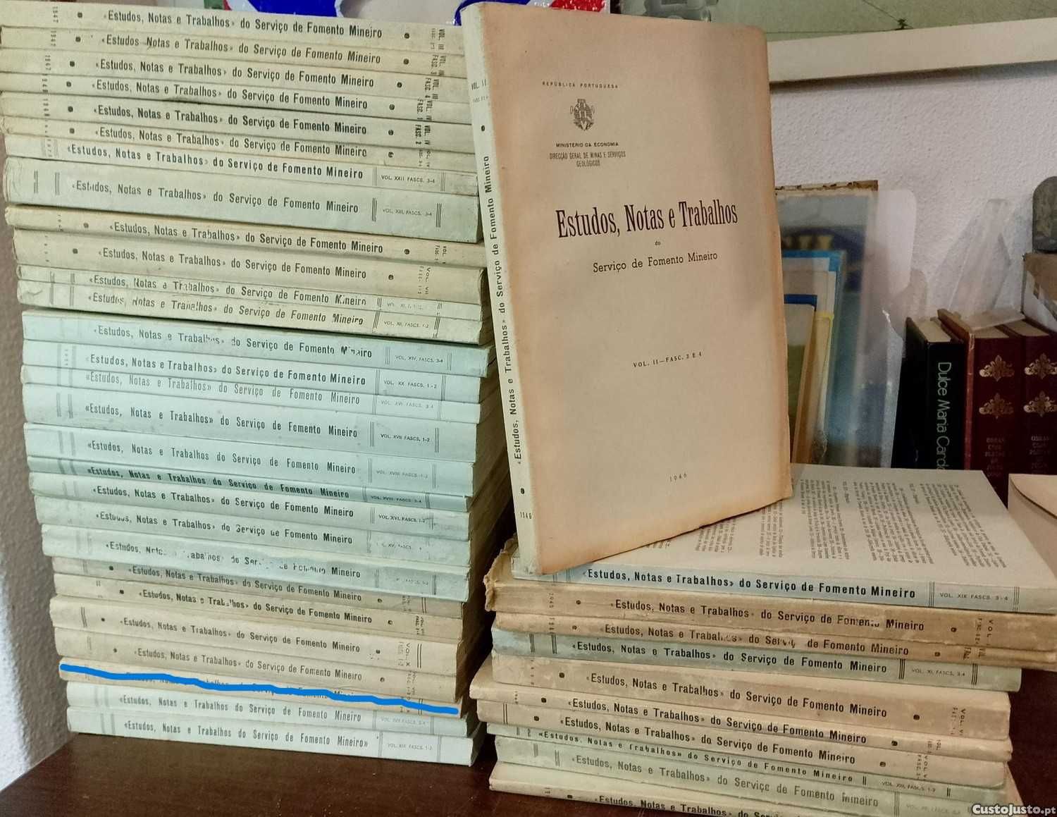 Estudos, Notas e Trabalhos do Serviço de Fomento Mineiro - 34 Volumes