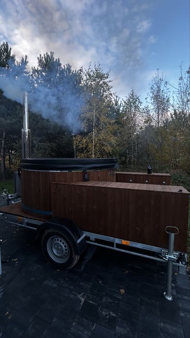 Balia mobilna/ ogrodowa/ jacuzzi na kołach/ bania/ mobilne spa