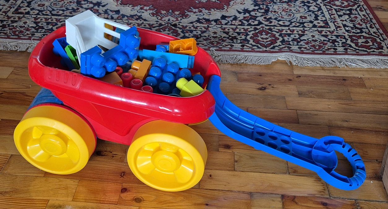 Klocki Mega Bloks first builders wózek pojazd zbieracz klocków.