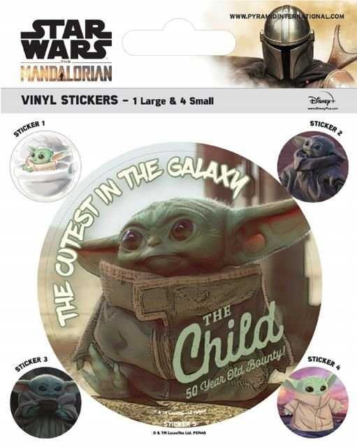 Zestaw Naklejek GWIEZDNE WOJNY Star Wars THE CHILD 5 SZTUK Poznań