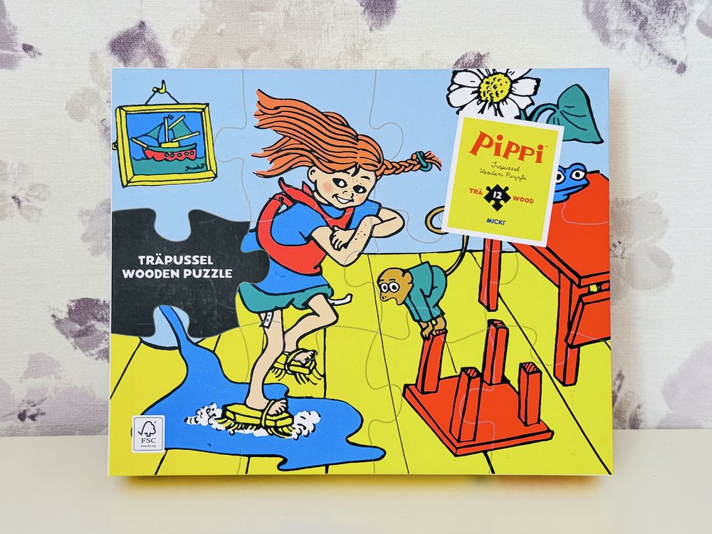 Drewniane Puzzle Pippi Langstrumpf, Pippi Pończoszanka