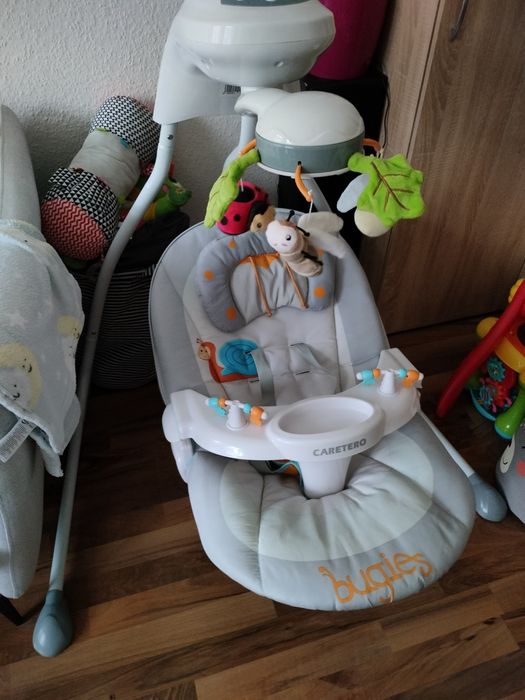 huśtawka niemowlęca elektryczna leżaczek bujaczek caretero