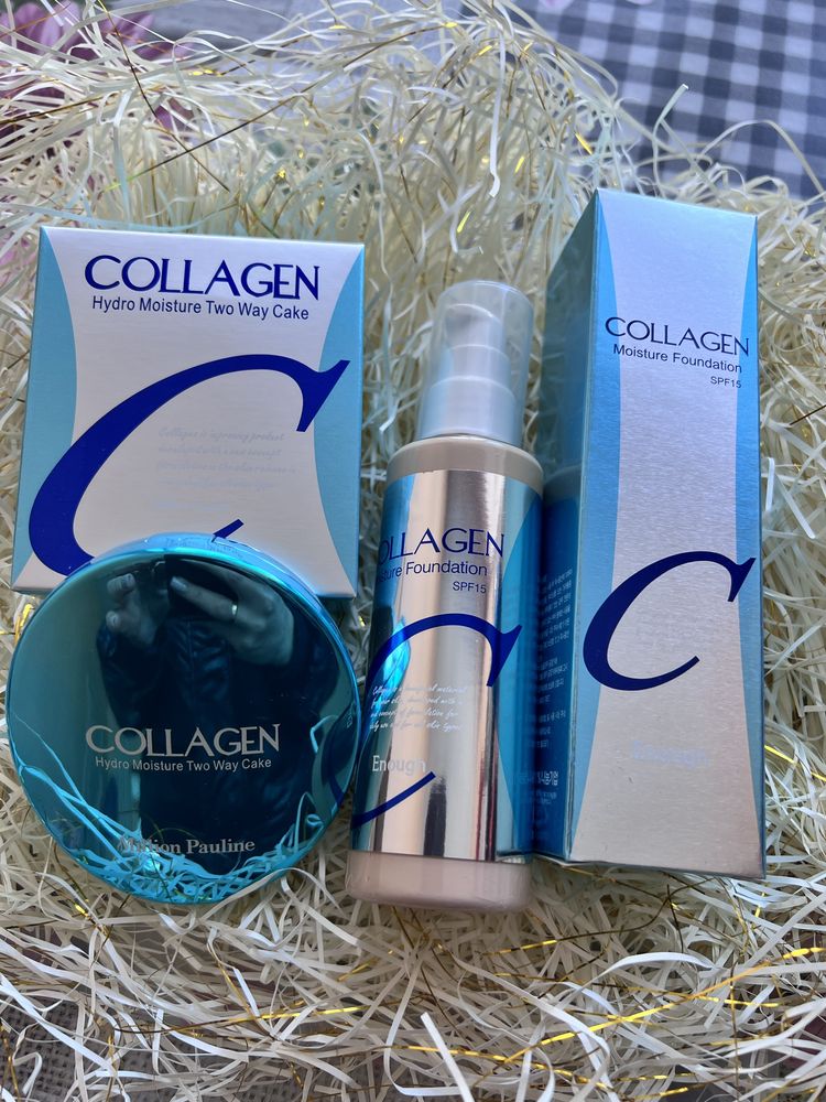 Набір від enough collagen пудра + тональний крем