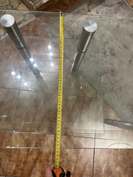 Тумба полка для ТВ скляна металева скло полиця для телевізора самовиві