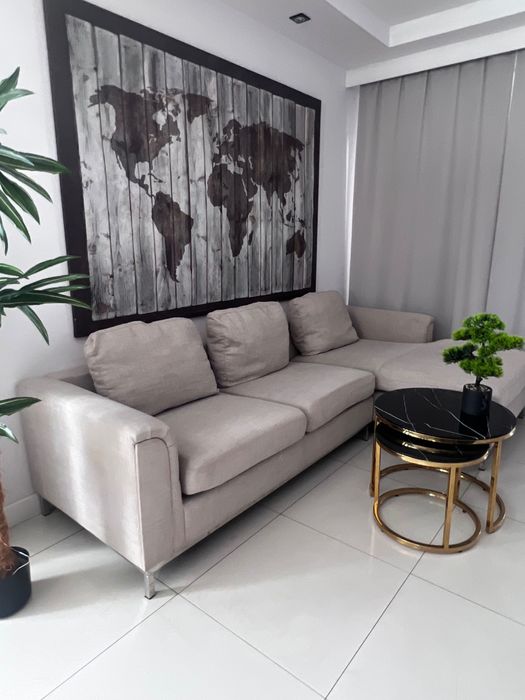 wygodny Narożnik sofa kanapa Bez funkcji spania