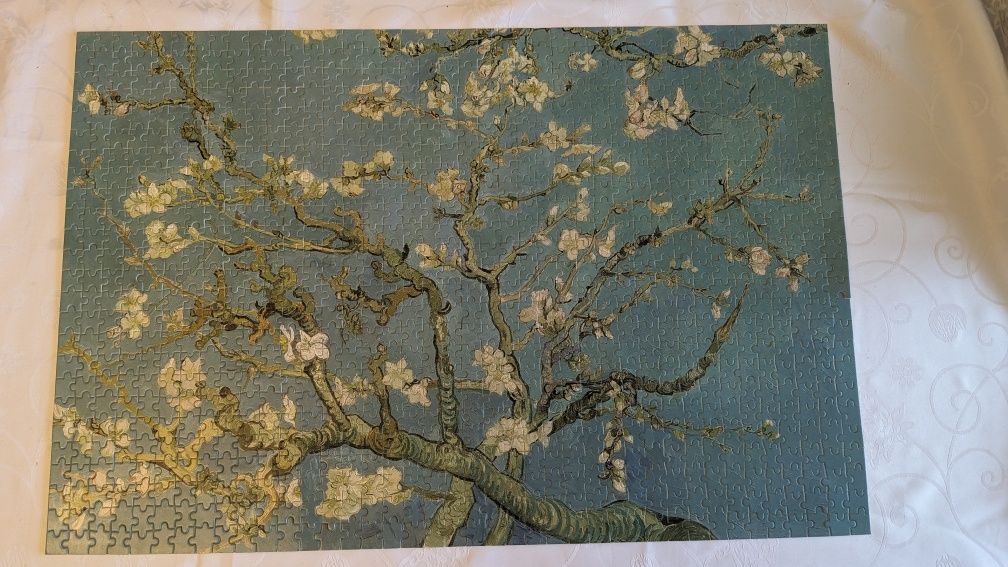 Puzzle 1000 Van Gogh Kwitnące drzewo migdałowe