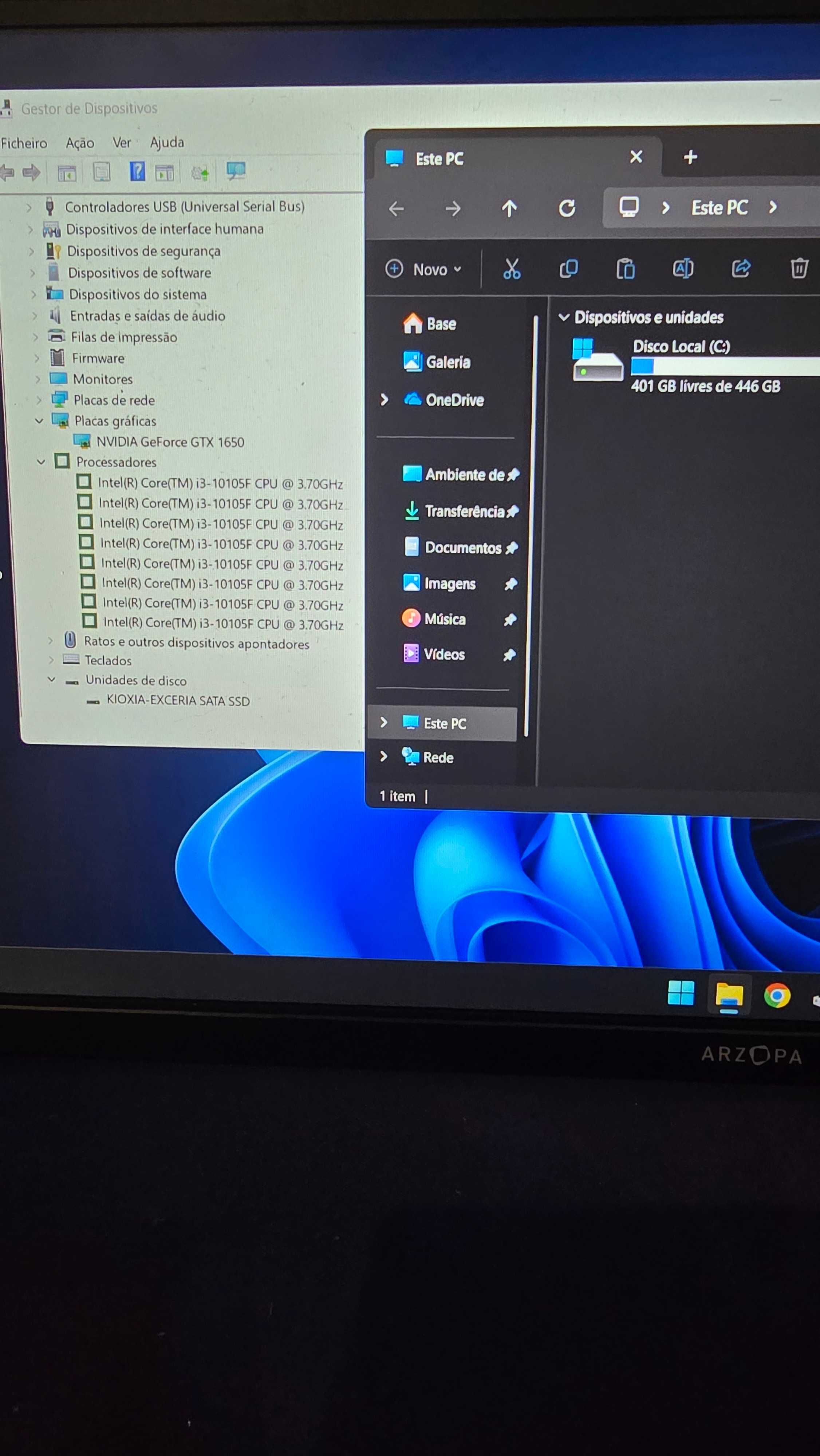 PC Gaming i3 10105, 16Gb, GTX 1650 4Gb, SSD