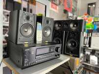 Amplituner Onkyo TX-DS747 + Zestaw kolumn 5.1 Jamo + Pilot, Super Stan
