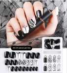 Unhas postiças com autocolantes