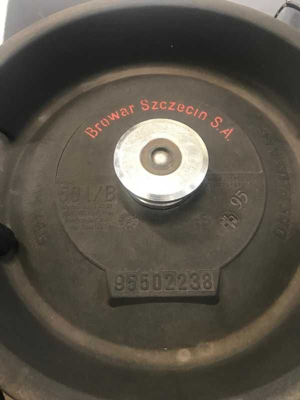 Beczka, KEG, 50l, Zbiornik kwasowy, gumowa otulina