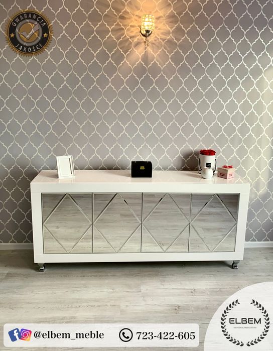 Komoda biały połysk Glamour