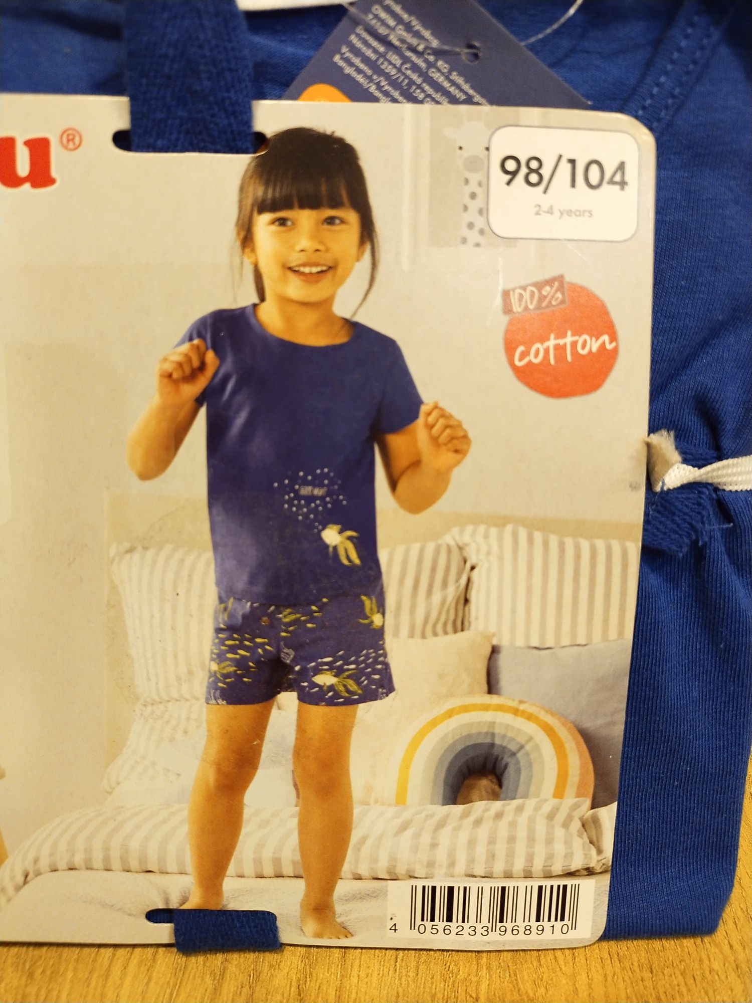 Piżama dziewczęca 98/104 niebieska
