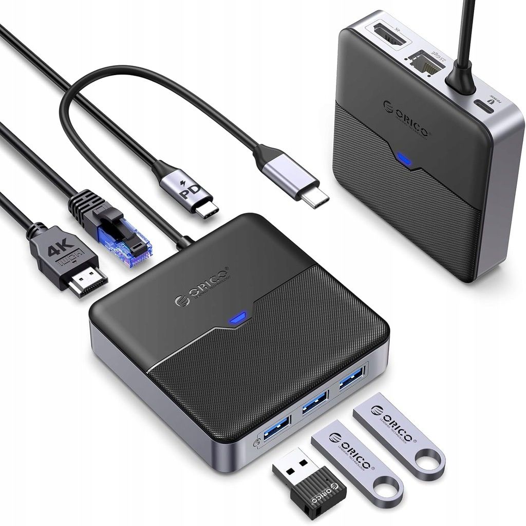 Stacja dokująca 6 in 1  typ C 5Gb/s 4K