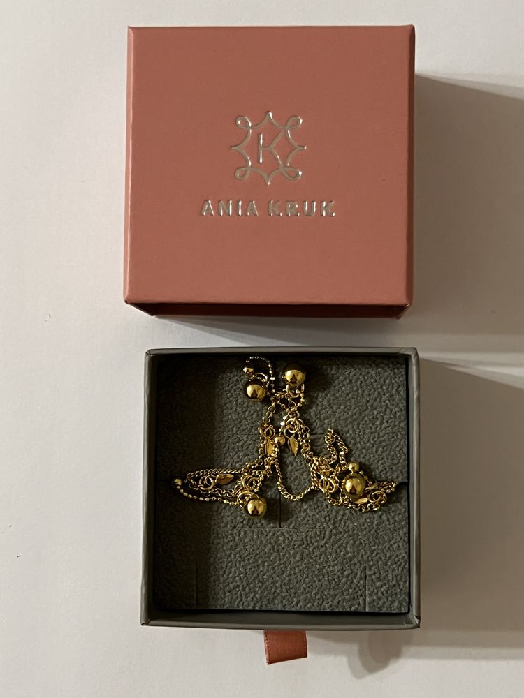 Ania Kruk Potrójna bransoletka srebro 925 pokryte 24-karatowym złotem