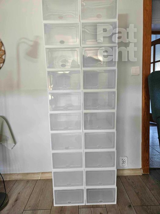 Pudełka 20 sztuk modułowe organizery białe do przechowywania zestaw