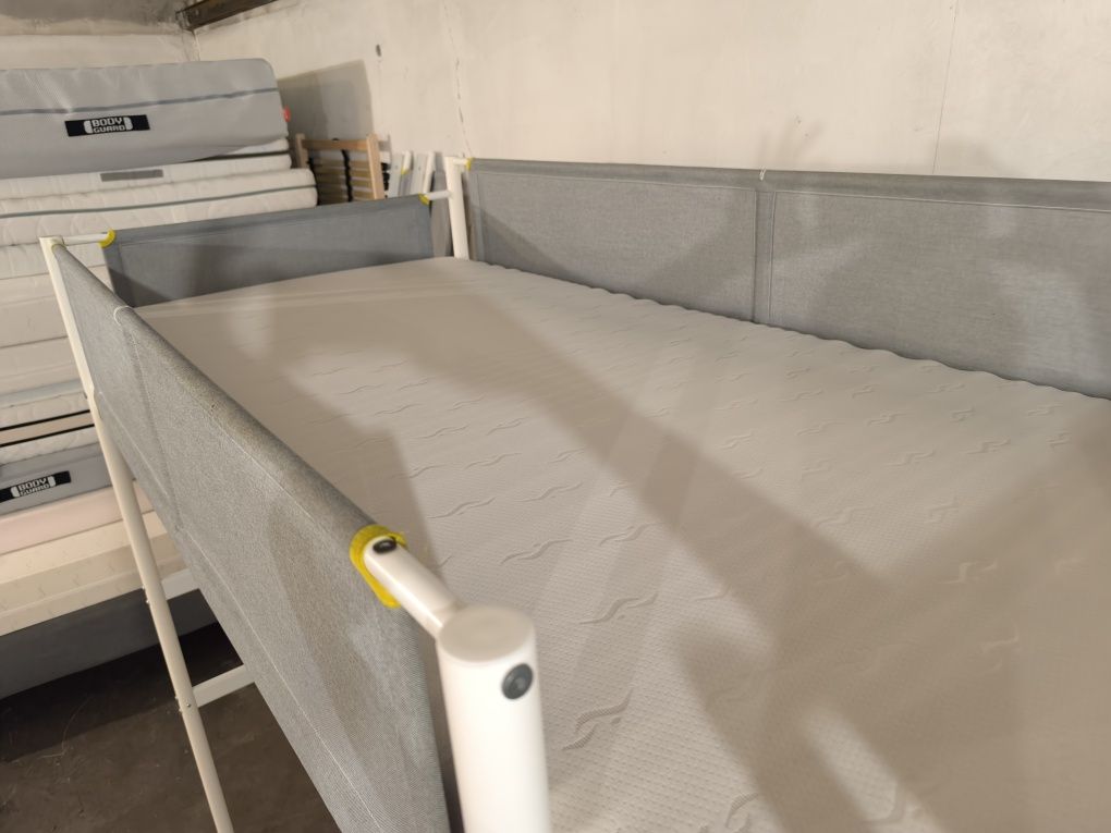 Ikea Vitval 90x200 + Materac Łóżko na Antresoli Piętrowe Solidne Białe