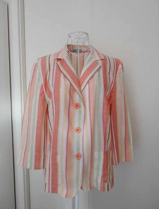 Blazer riscas | manga 3/4 | Sixth Sense by C&A | Tamanho M/L