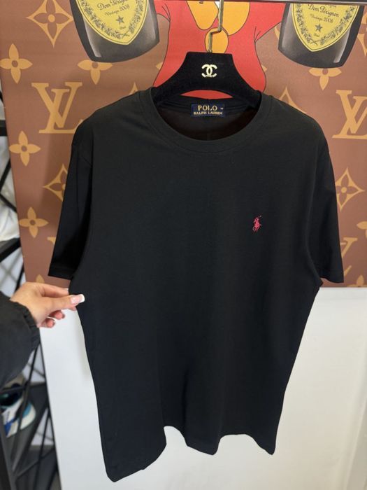 ЛІКВІДАЦІЯ СКЛАДУ -50% Мужская футболка POLO Ralph Lauren черная люкс