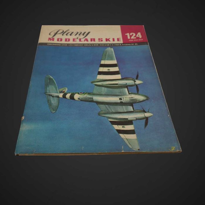 Plany modelarskie 124 Samolot DeHavilland Mosquito 1985r J4/010487