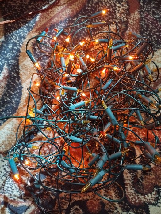 Okazja dwa sznury lampek choinkowych Retro