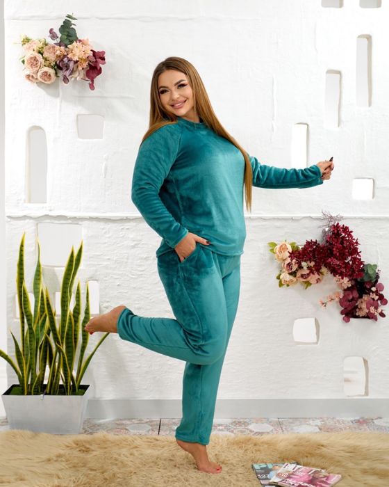 Жіночий домашній костюм піжама махра 48-50 52-54 56-58