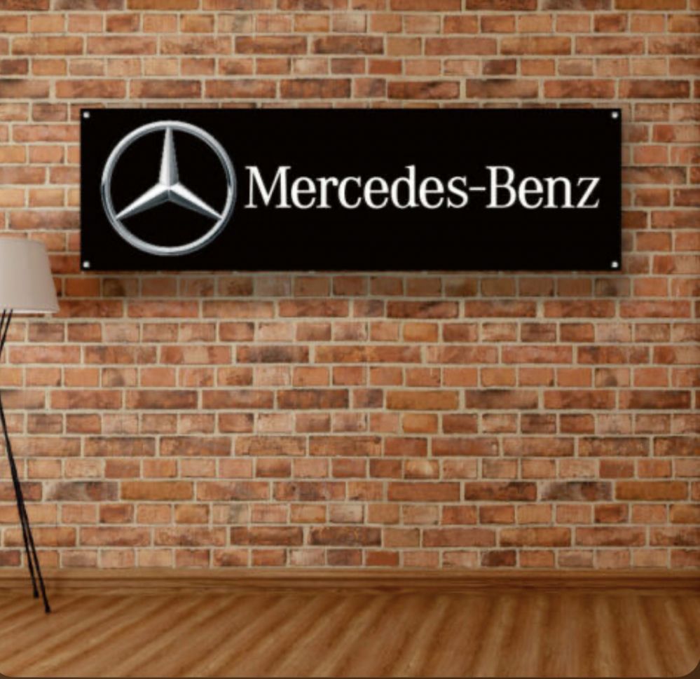 Baner plandeka Mercedes-Benz 150x60cm zaoczkowany