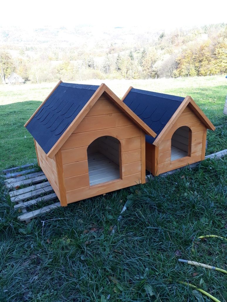 Budy domki pla psów solidne z drewna