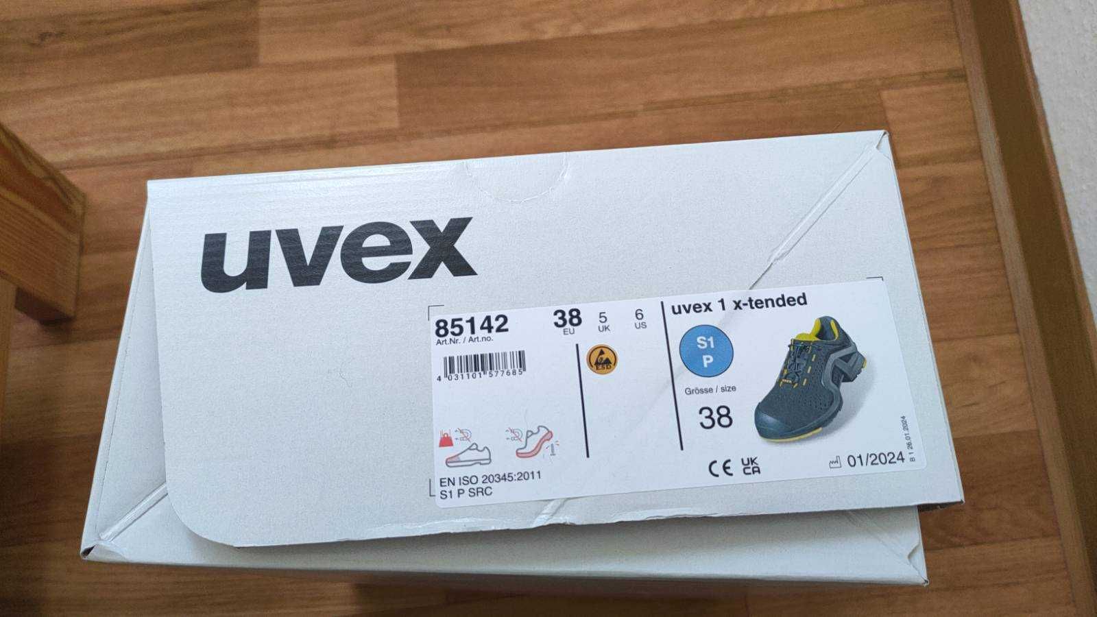 Buty robocze UVEX 1 X-TENDED SUPPORT S1 P SRC obuwie ochronne 38