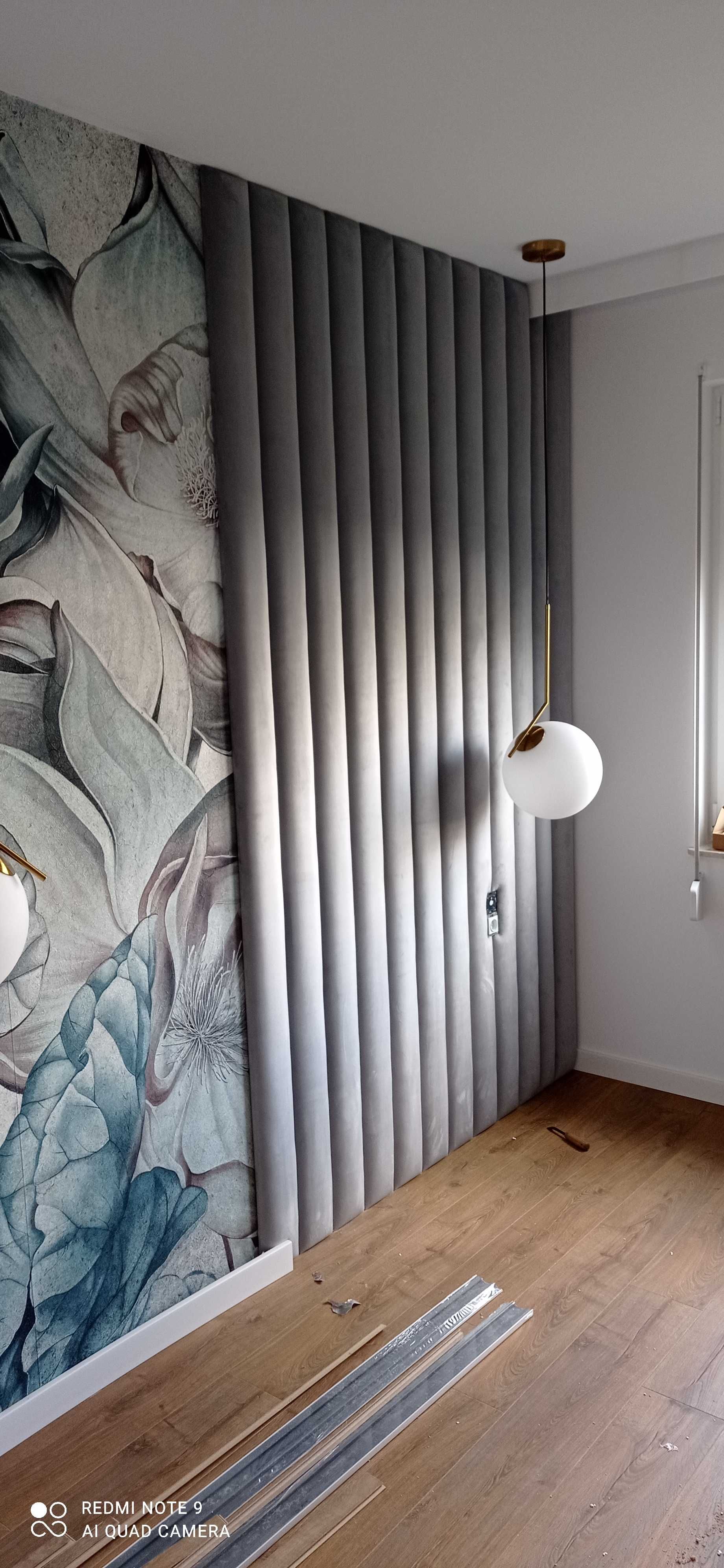 Panele tapicerowane ścianki garderoby wnęki sypialnie na wymiar