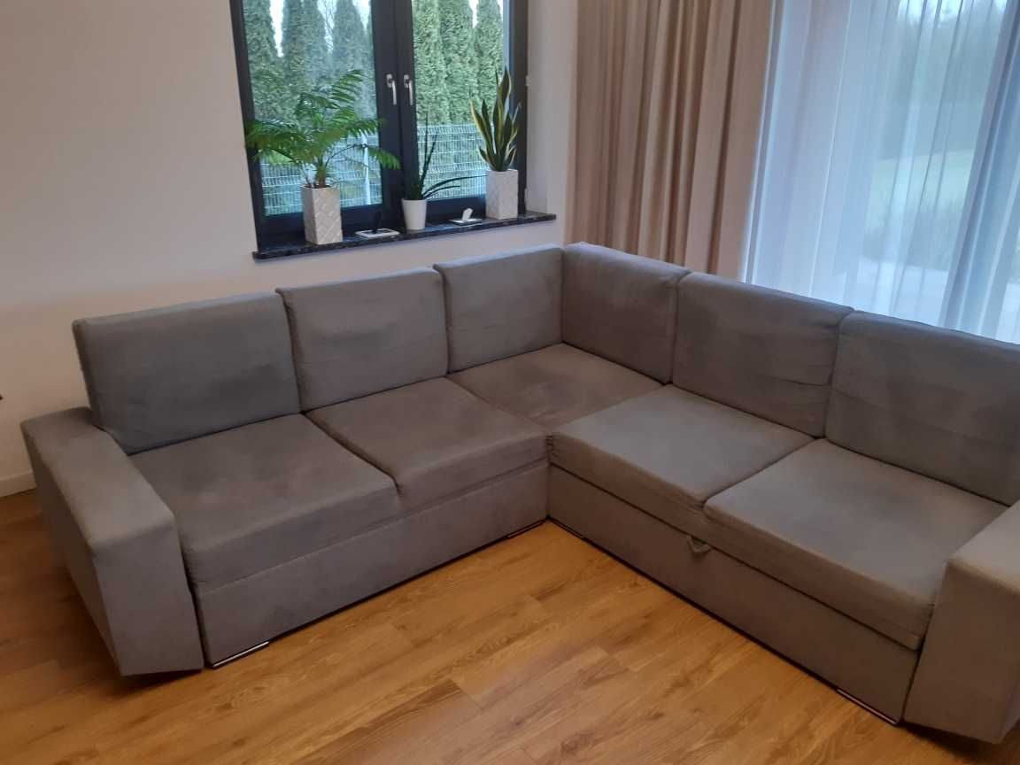 Narożnik w bardzo dobrym stanie,szary