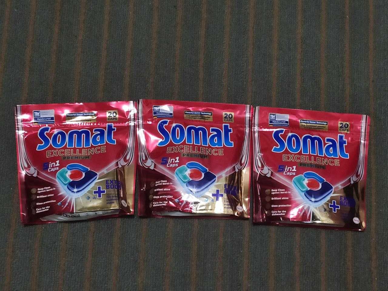 Капсули для посудомийної машини Somat Excellence Premium 5в1 60 шт
