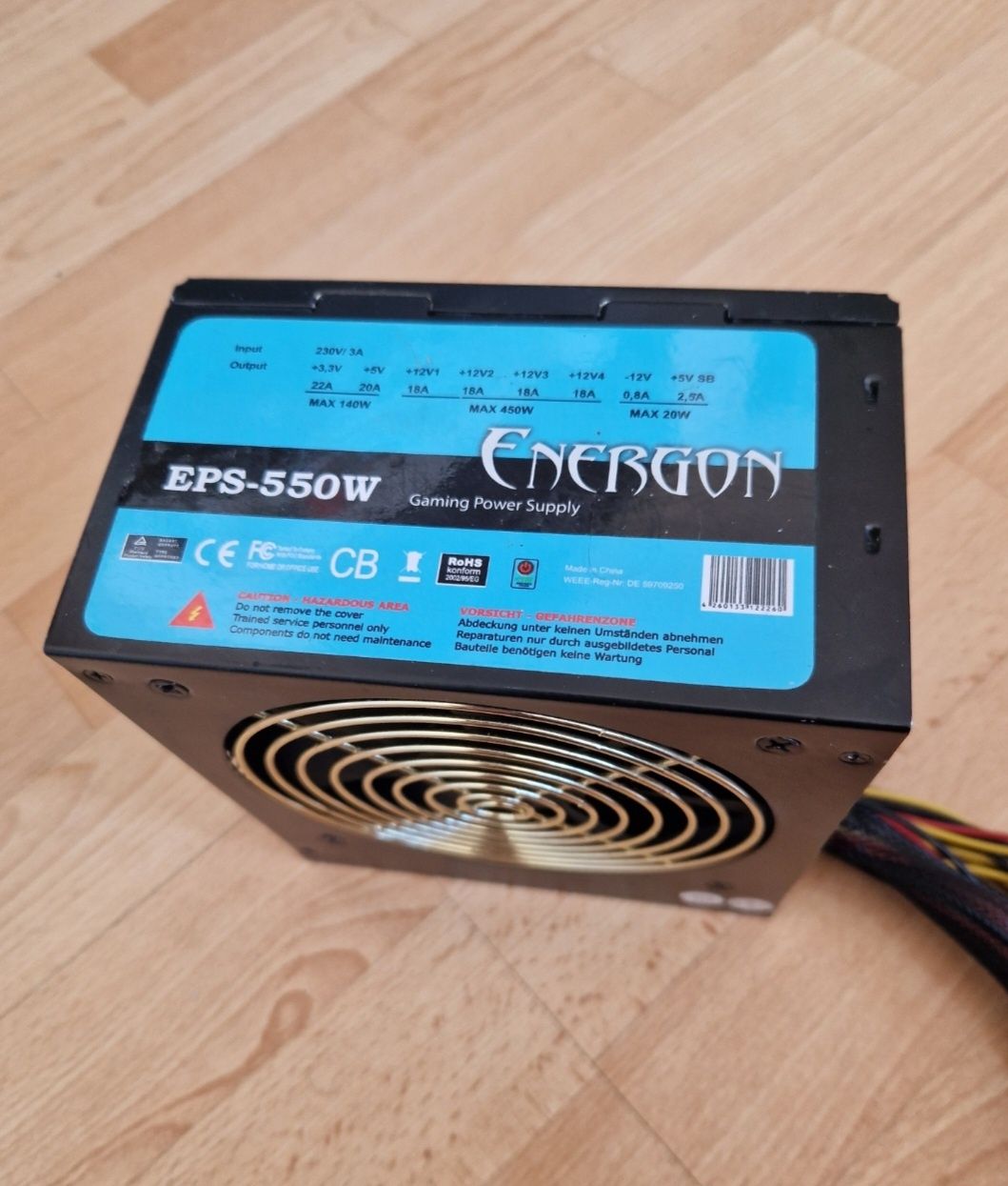 Блок  живлення 550W 24+8(4+4)/6pin відеокарта/4sata/4mol Стан гарний