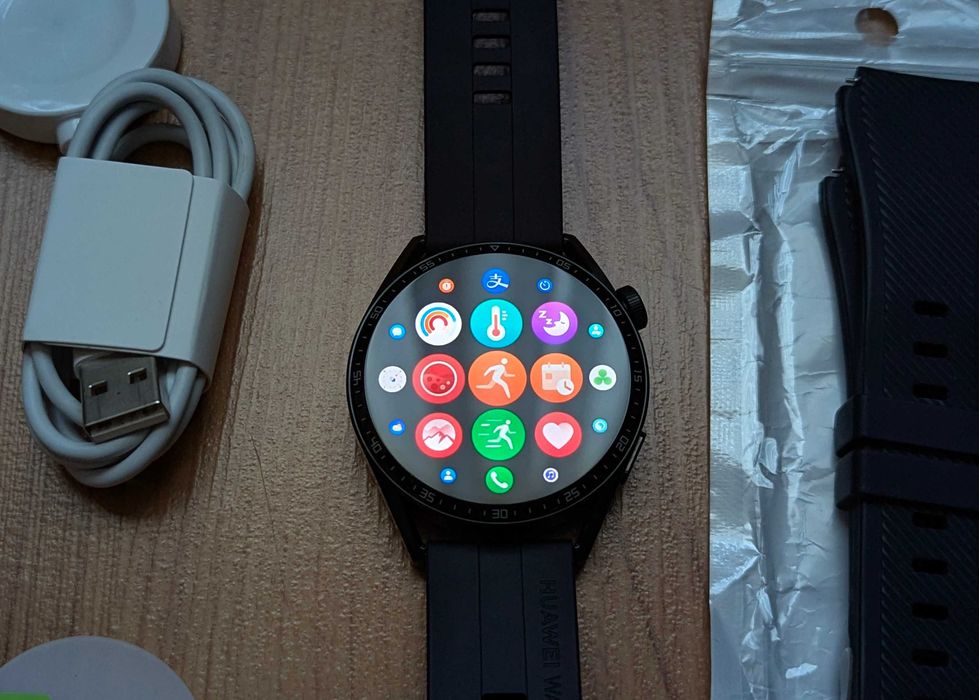Смарт часы HUAWEI Watch GT 3 46mm Black AMOLED + Подарки