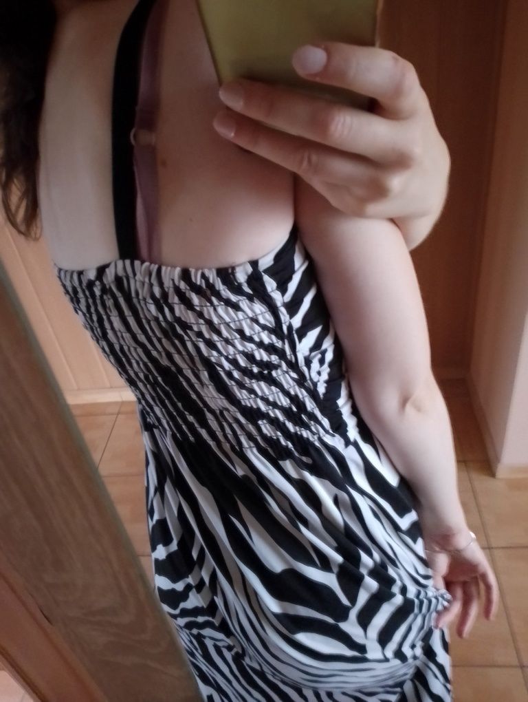 Sukienka zebra maxi