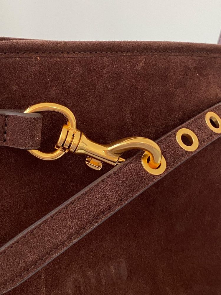 Torebka Miu Miu Aventure Nappa Leather Bag Chocolate