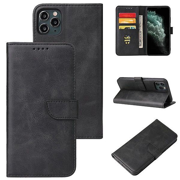 Etui Magnet Case Wallet portfel z klapką + Szkło Płaskie do iPhone 11