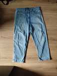 niebieskie baggy jeansy cropp