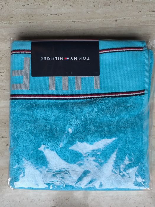 Ręczniki 2szt. Tommy Hilfiger 50/100 komplet turkusowy