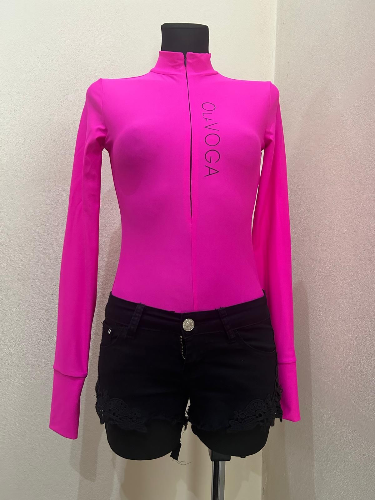 Body lycra neon róż o La Voga zamek S