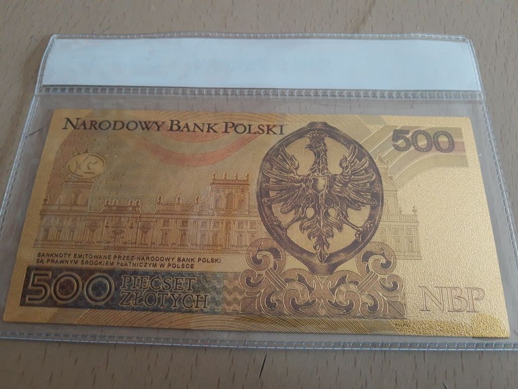 Banknot kolekcjonerski 500zł złoty