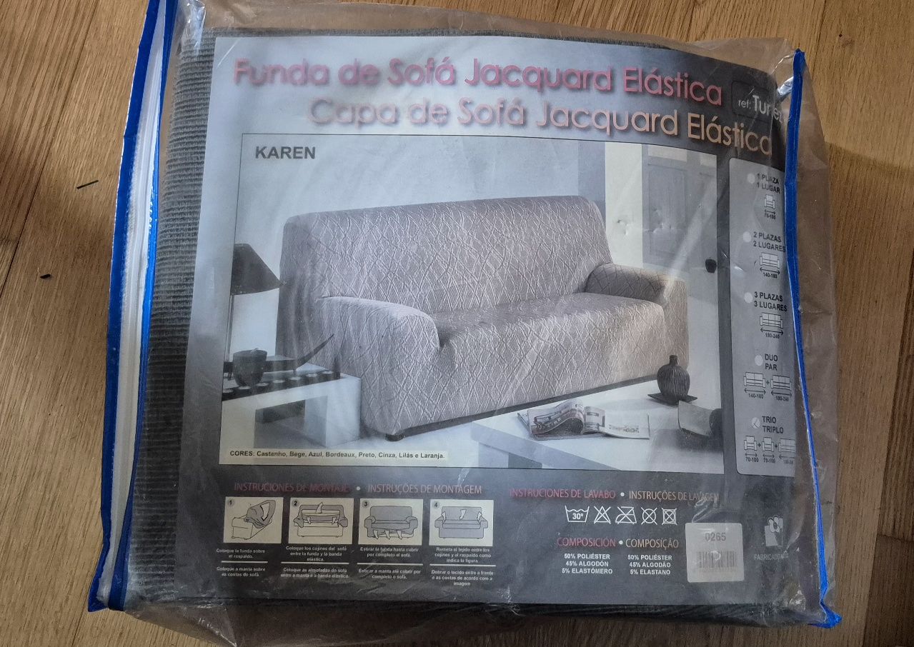 Capa de sofá elástica, triple